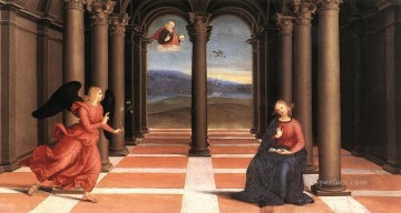 Rafael Painting - La predela del altar de la Anunciación Oddi, maestro renacentista Rafael